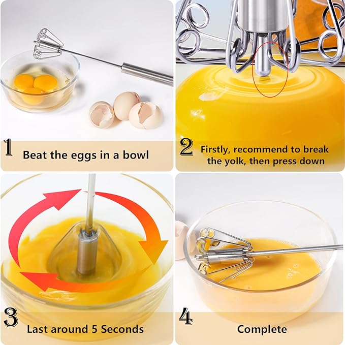 🔥Stainless Steel Semi-Automatic Whisk - Image 3