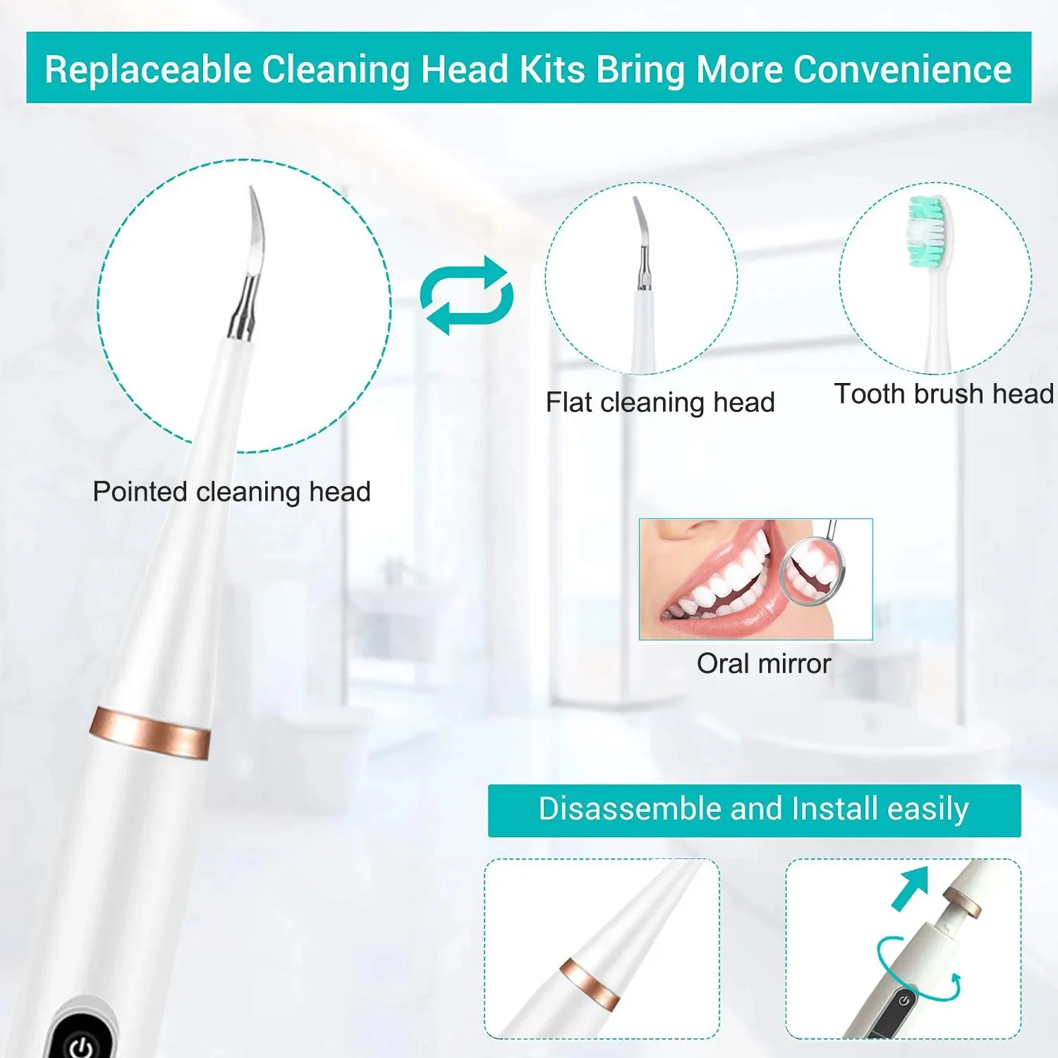 🔥Tooth Scaling and Toothbrush all in one plus spare heads and tools - Image 6